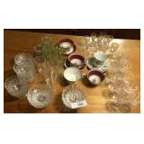 Massive lot of glass & crystal vintage items