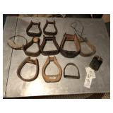 11pcs of Antique Horse Stirrups exibited fair