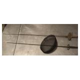 Vintage fencing kit, 2x swords & mask