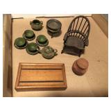 Set of early doll house furniture