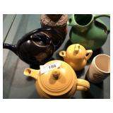 Lot of Pottery teapots & Advertising stoneware