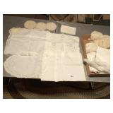 Vintage lot of hand sewn place mats, runners ++
