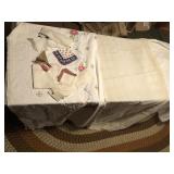 Vintage open lace table cloths, & napkins