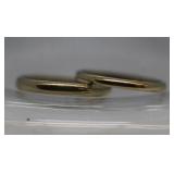 Pair of 14k White Gold Wedding Bands
