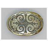Sterling Silver Southwest Design Belt Buckle