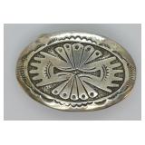 Sterling Silver Southwest Design Belt Buckle