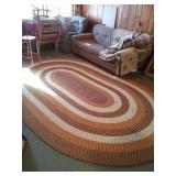 Large Oval Area rug braided 8