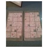 Pair of Vintage Window pane rugs