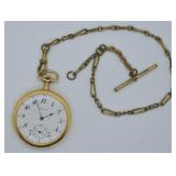 NICE HOWARD RAILROAD POCKET WATCH W FOB  WORKING
