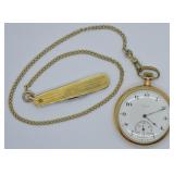 ELGIN POCKET WATCH WORKING W FOB