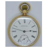A WW W  WALTHAM 1890 POCKET WATCH WORKING