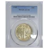 1945 WALKER PCGS AU 58