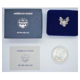 1988 SILVER EAGLE W BOX PAPERS