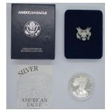 1998 PROOF SILVER EAGLE W BOX PAPERS