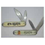 2 pcs. Vintage 2-Blade Elvis Presley Pocket Knives