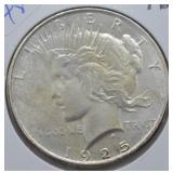1925 PEACE DOLLAR  AU