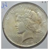 1923 PEACE DOLLAR   AU