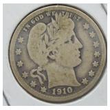 1910 D BARBER QUARTER DOLLAR   F