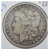 1882 CC MORGAN DOLLAR  VF