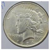 1924 PEACE DOLLAR   UNC