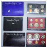 3 PROOF SETS 1975 1980 1972