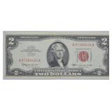 1963 US NOTE 2$ RED SEAL UNC