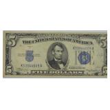 5 DOLLAR SILVER CERTIFICATE 1934 A