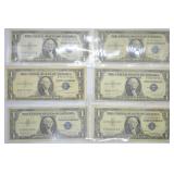6 SILVER CERTIFICATES
