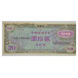 20 YEN JAPAN WW2 MILITARY CURRENCY