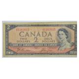 1954 CANADA DEVIL FACE TWO DOLLAR BILL