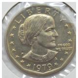 1979 WIDE RIM SBA DOLLAR   GEM