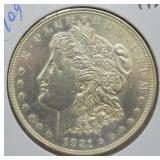 1921 MORGAN DOLLAR  AU