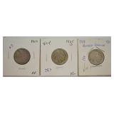 1913, 1917, 1925 D Buffalo Nickels