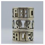STERLING STACKING PEACE RINGS