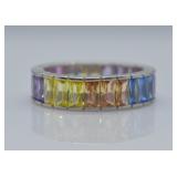 STERLING GEMSTONE RING