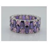 STERLING AMYTHIST RING