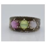 STERLING GEMSTONE RING