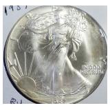 1987 Silver American Eagle Dollar Unc