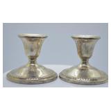 Pair of Weighted Sterling Candle Holders