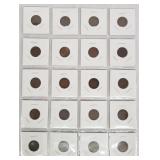 20 pcs. Indian Head Pennies