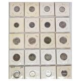 20 pcs. Misc. Silver American Coins