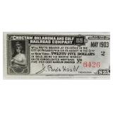 $25 Choctaw, Oklahoma & Gulf R/R Co. Bank Note
