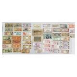 Large Lot of Vintage Foreign Paper Money