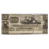 1866 New Port, Rhode Island $2 Bank Note