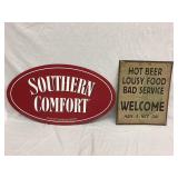 Pair of Mancave bar signs