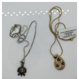 Pair of Sterling Silver necklaces Turtle +