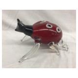 Large 7"glass murano lady bug