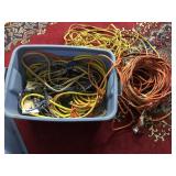 Tote full of extension cords & straps