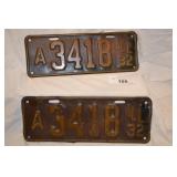 Set 1932 Illinois License Plates (2)