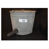 Vintage Galvanized Calf Feeder